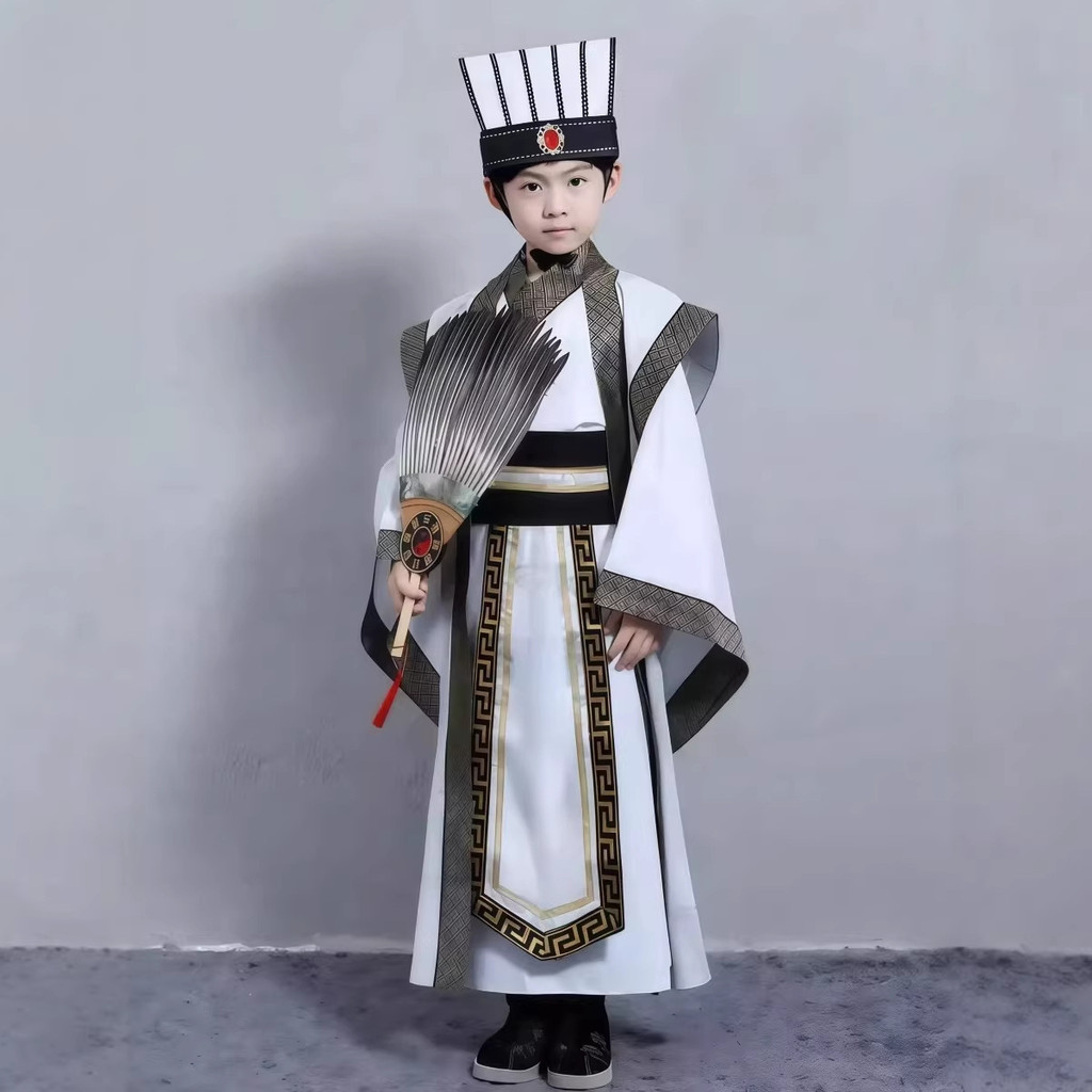 Baju Anak - anak Kostume Tradisional Cina Kuno Anak-anak dari Opera Tiga Kerajaan Pakaian Pertunjuka