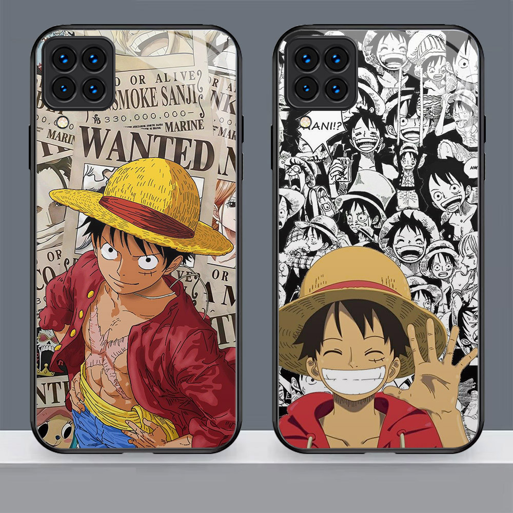N-76 One Piece HD Kaca Casing untuk Samsung Galaxy M32 A22 A12 M12 5G Case