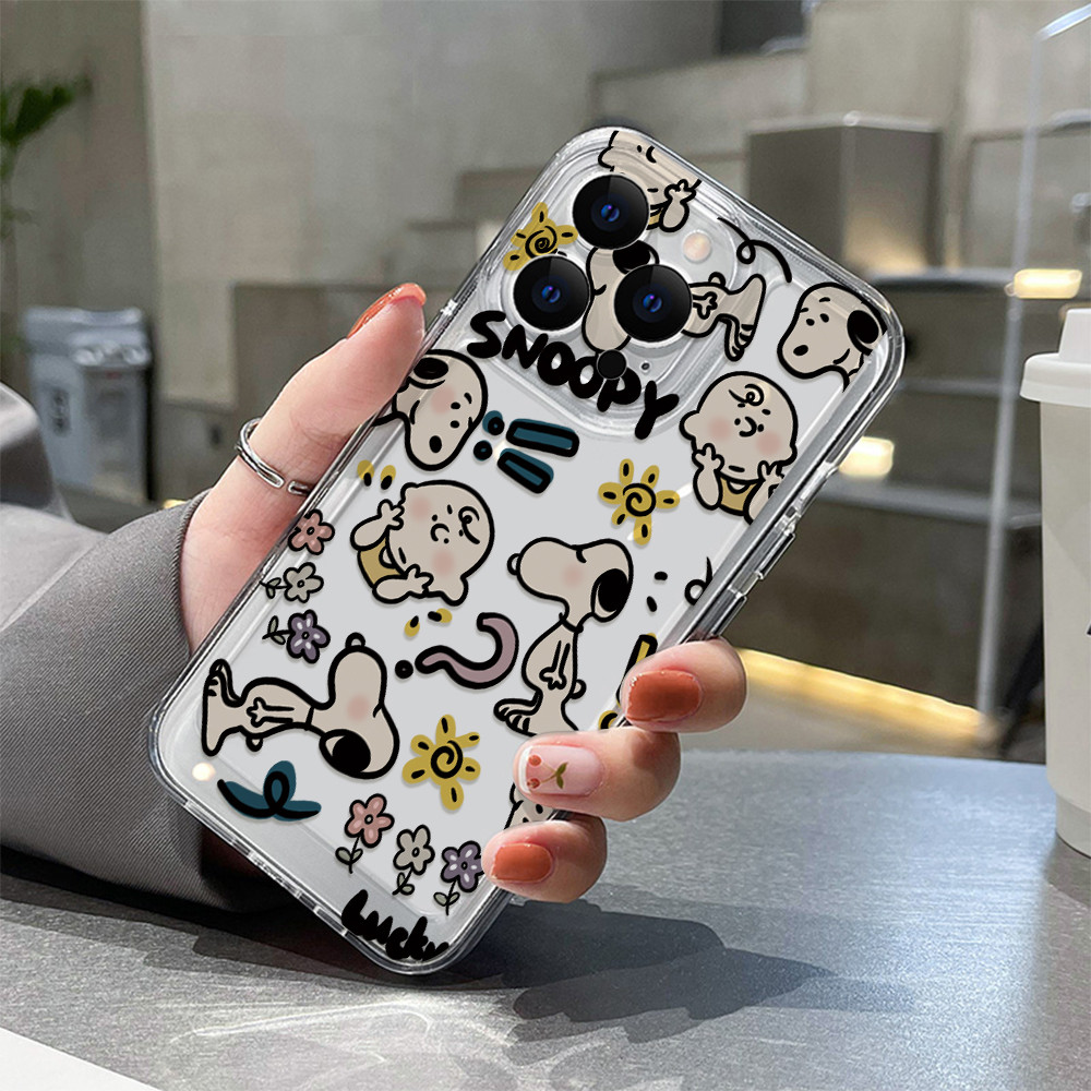 casethestar Snoopy Case For IPhone 13 15 Pro Max 11 12 14 Pro Max 8Plus 7Plus XR X XS Max 6S 7 15 6 