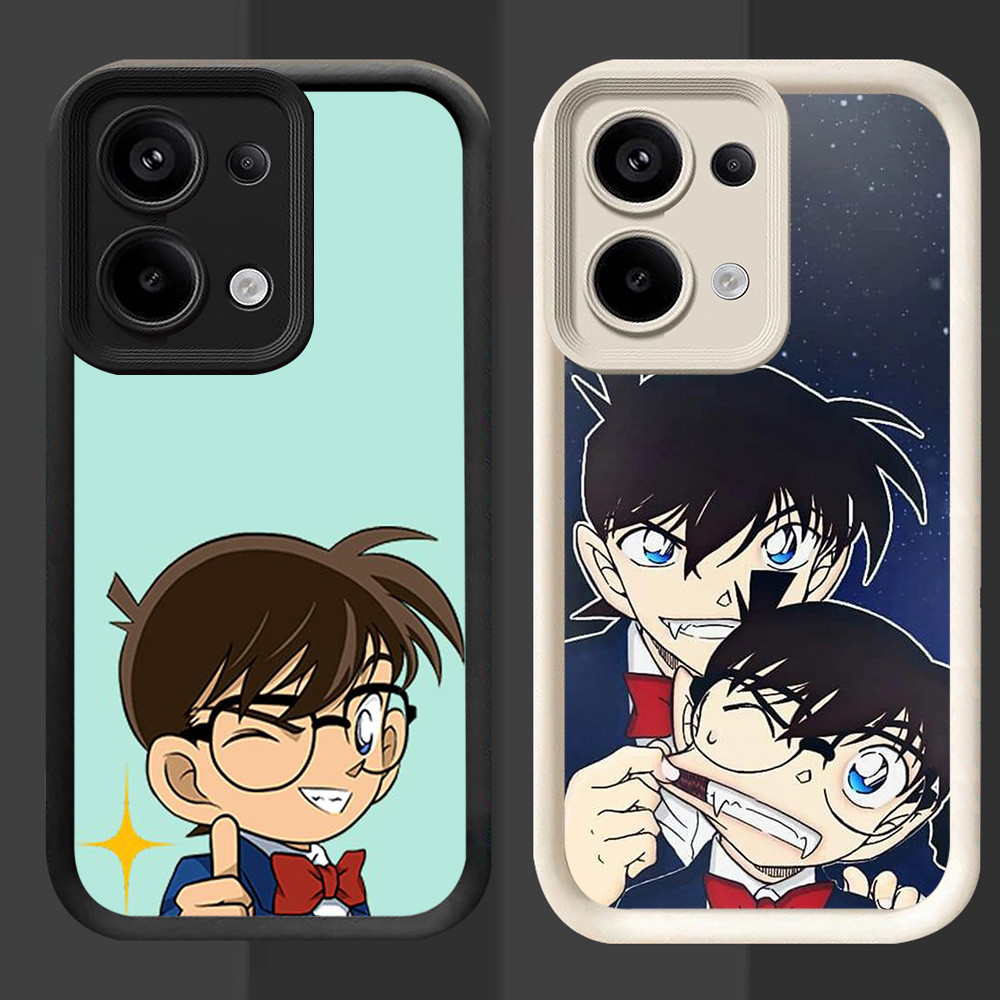R97 Detective Conan Casing untuk OPPO Reno 15F 15FS A6 Pro A6X Hitam dan Putih