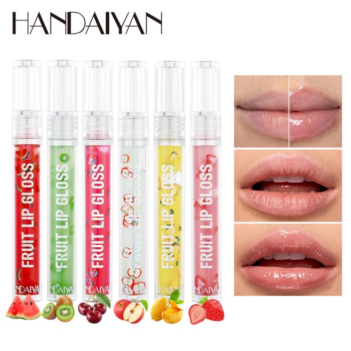 Handaiyan 6-color Fruit-based Liquid Lip Oil, Hydrating, Moisturizing Lip Glaze, Diluting Lip Lines
