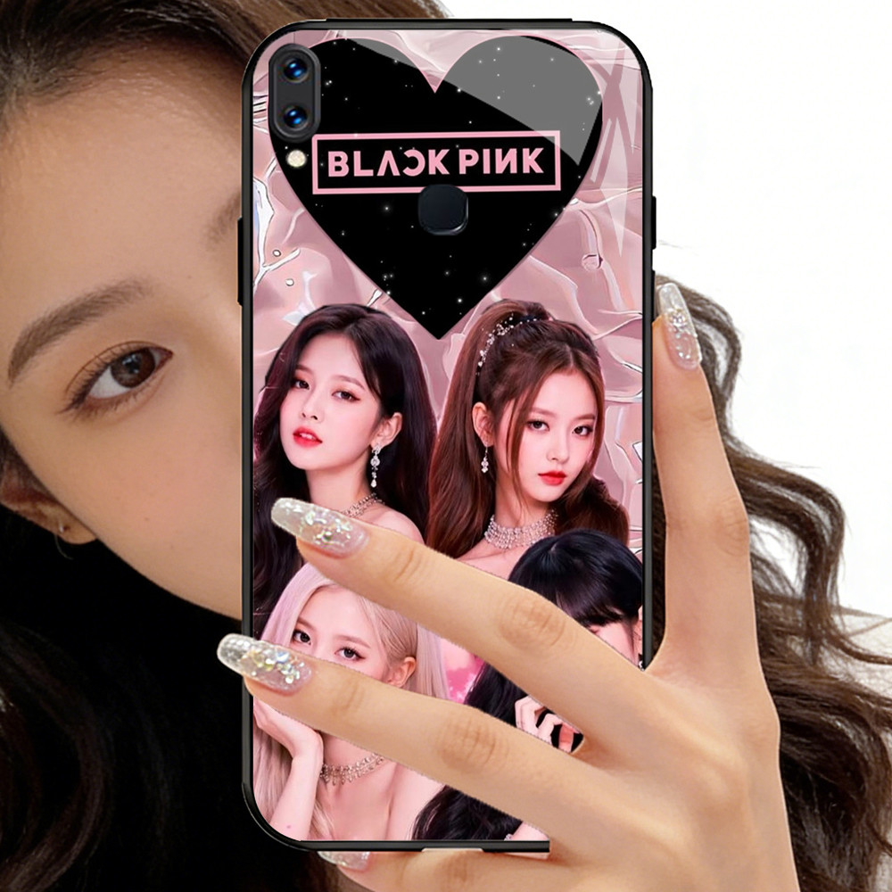 O-6 BLACKPINK Casing ponsel kaca tempered Samsung A20 A10S A20S M21 M11 M01S A21S M30 M30S A30 A11 M
