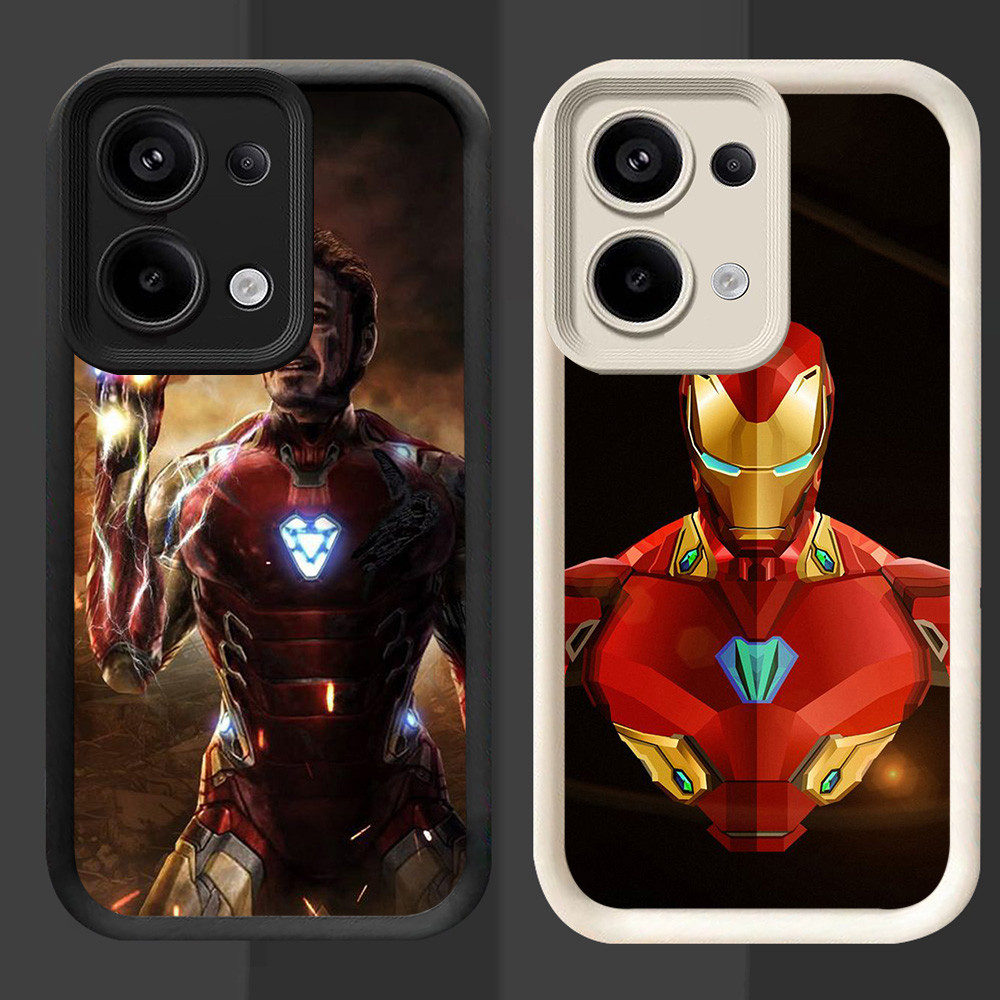 R69 Iron Man Casing untuk OPPO Reno 15F 15FS A6 Pro A6X Hitam dan Putih