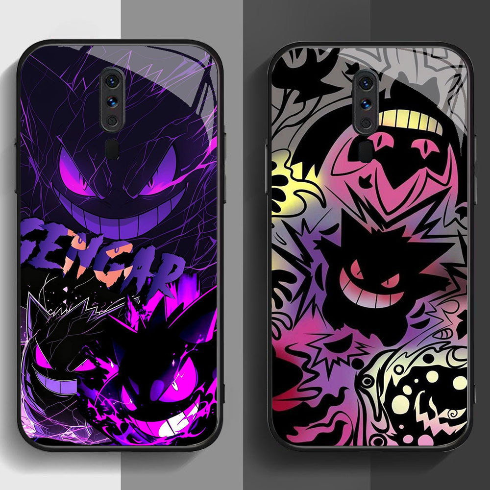 BQ-57 Gengar Pokemon HD Glass Casing HP OPPOV A9 A15 A15S A9X F11 Reno 2F 2Z Pro