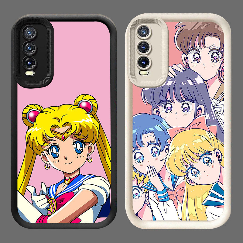U-1 Sailor Moon Casing untuk Samsung A10 A30s A50s A7 A30 A50 Kasus Pelindung