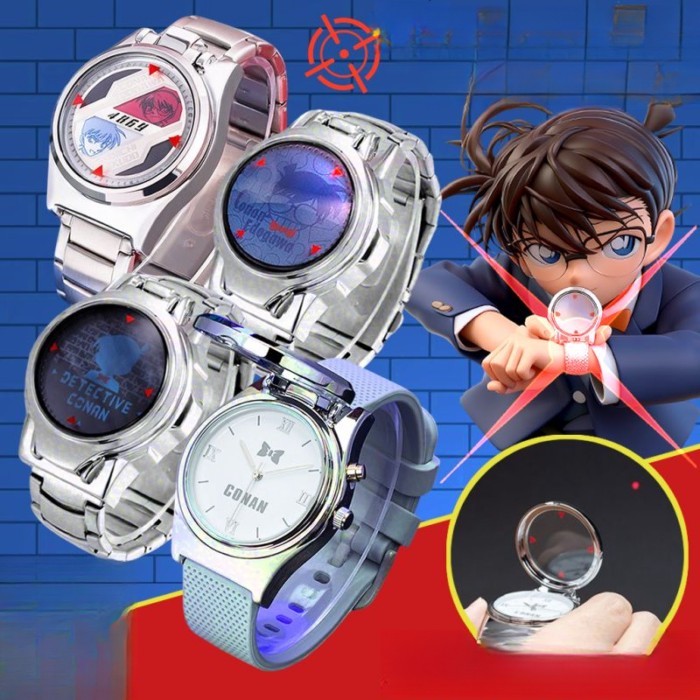 Detective Conan Genuine Joint Watch Animation Peripheral Edogawa Conan Laser Student Same Style Qua