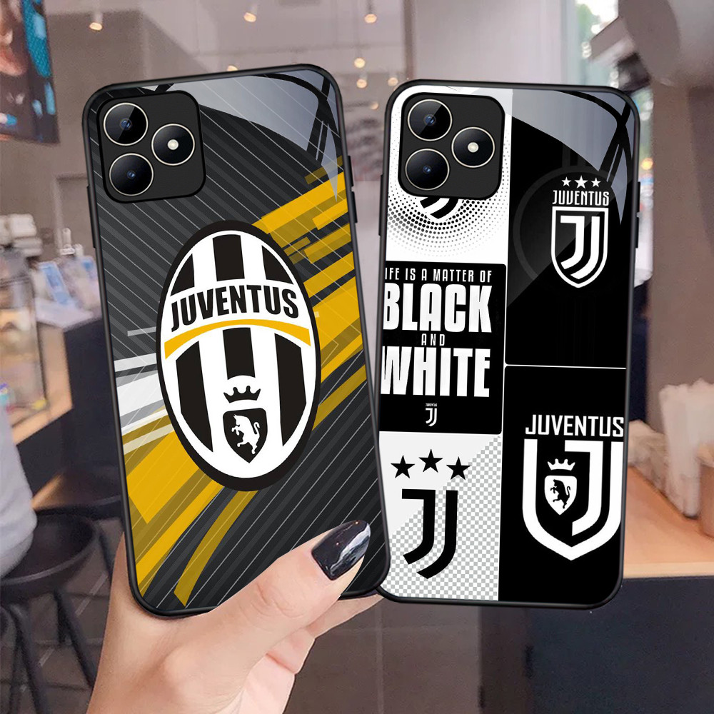 FA-12 Juventus Football Club HD Glass Case Casing Kaca untuk OPPO Reno A9X 2F A9 F11 2019 A74 A16 2Z
