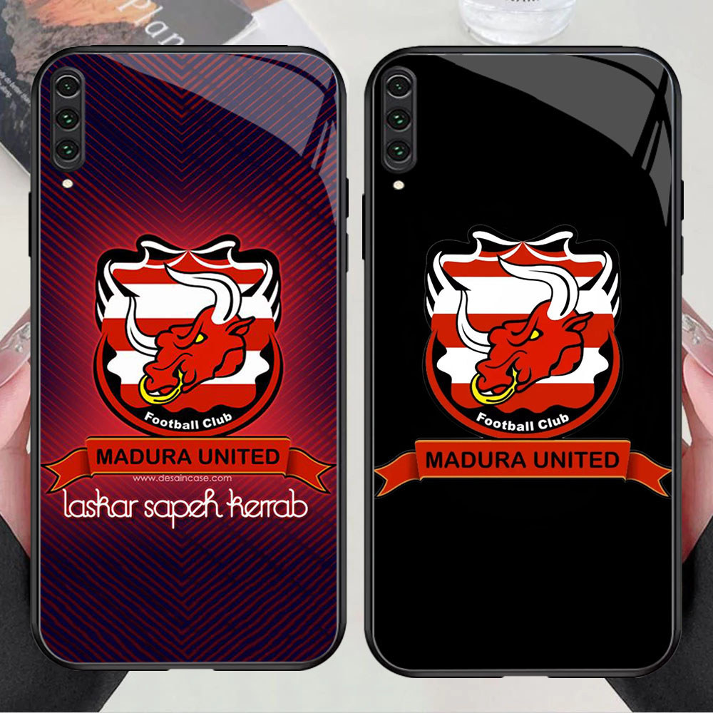 TP-12 Madura United Indonesia FC shockproof KACA Casing untuk Samsung Note 10 A7 A02 10Plus A50 A70S