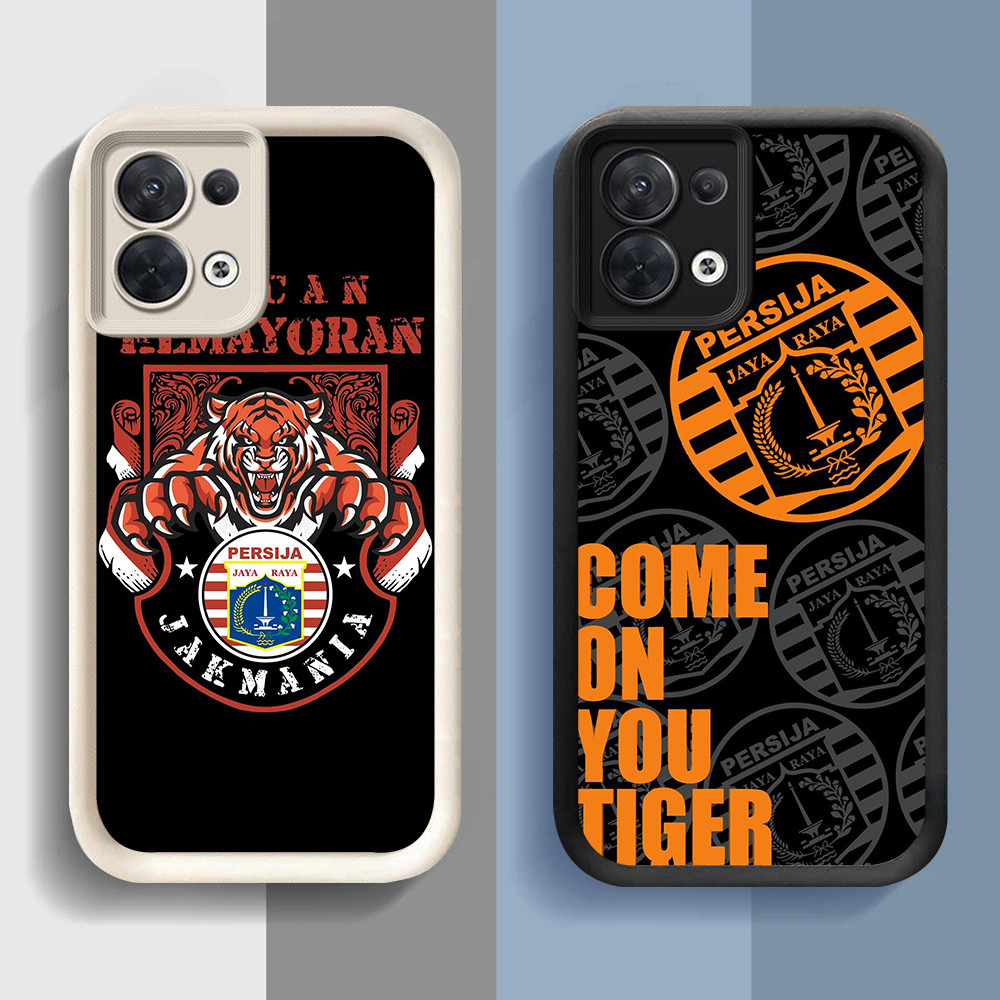 Casing untuk Silikon Hitam OPPO A92 A91 A78 A77s A77 A76 A9 5G AB-16 Persija Jakarta