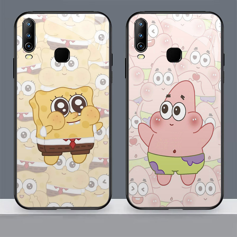 N-35 SpongeBob HD Kaca Casing untuk VIVO Y17 Y12 Y19 Y17S Y12i Y50 Y81s Y15S Y15 Y81 Y30 Case