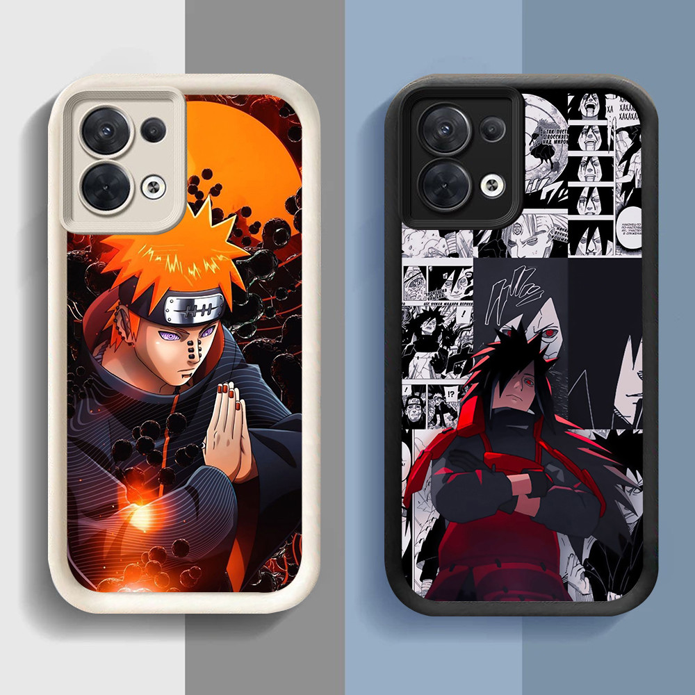 Casing untuk Silikon Hitam OPPO A92 A91 A78 A77s A77 A76 A9 5G AB-11 Naruto Itachi