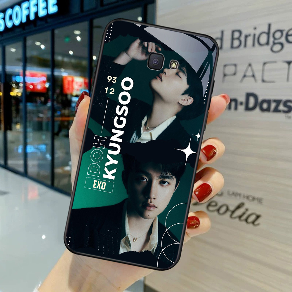 FB-18 K-POP EXO HD Glass Case Casing Kaca untuk Samsung A73 J7 Core A32 A52S A72 J4 A33 A53 Prime Pr