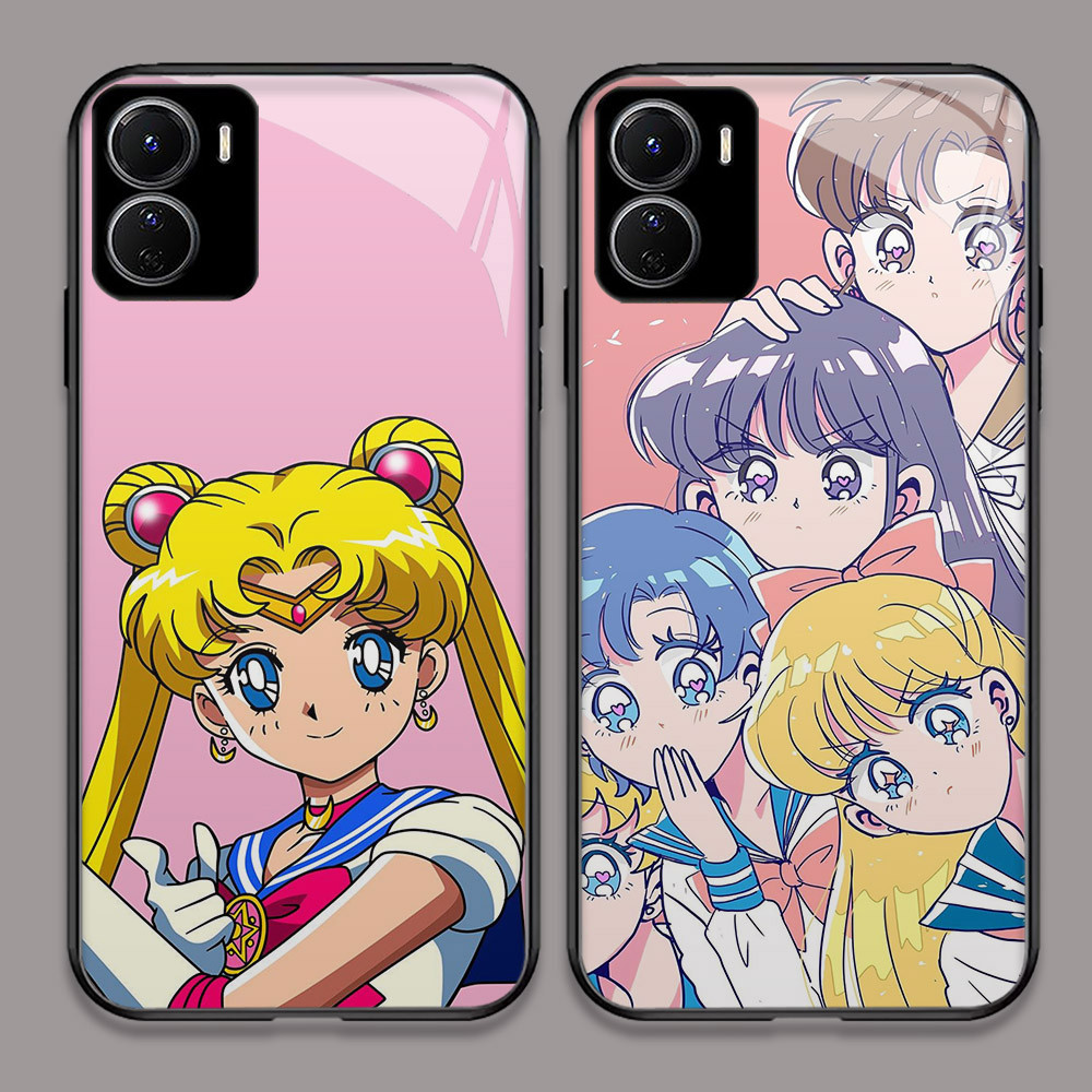 U-1 Sailor Moon HD Kaca Casing untuk Xiaomi Redmi Note A1 A5 9T 7 A2 9A Pro Case