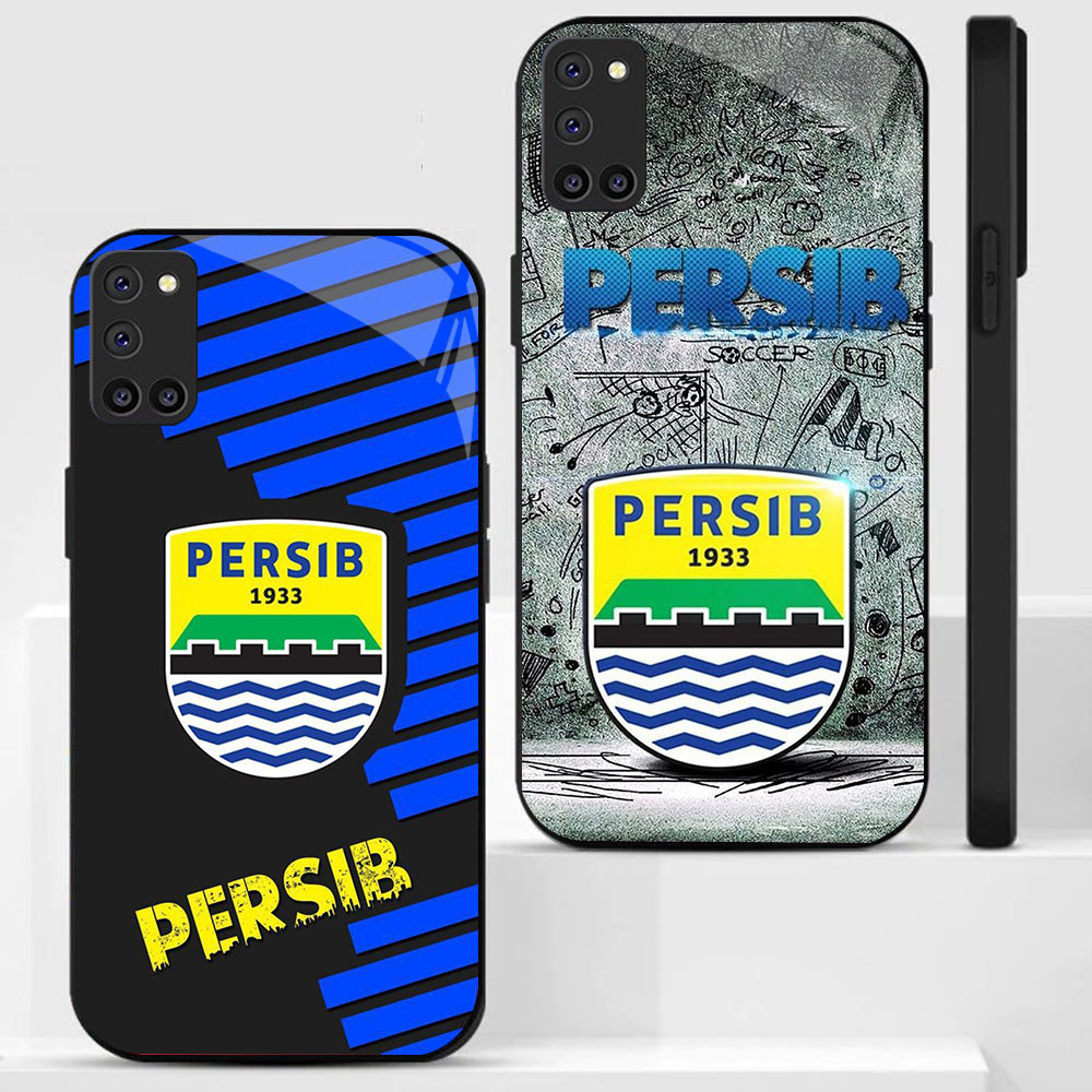 UP-63 Persib Bandung Casing KACA untuk OPPO Reno F19 A92 A52 A94 5 A72 5F Pro Lite