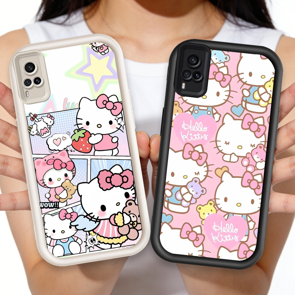O-22 Hello Kitty Casing HP Silikon untuk VIVO Y33 Y73 Y51S Y31 Y51A V60 Y53s V21E Y51 V21 2020 2021 
