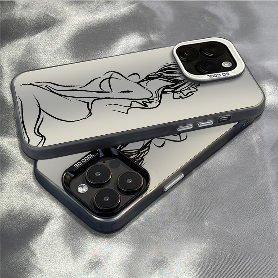 Casing Redmi Gambar wanita berdiri ‌untuk Note11 Pro 12 POCO M4 X3 PX5 A3 13C X6 Note 13 MI 14 PRO 9