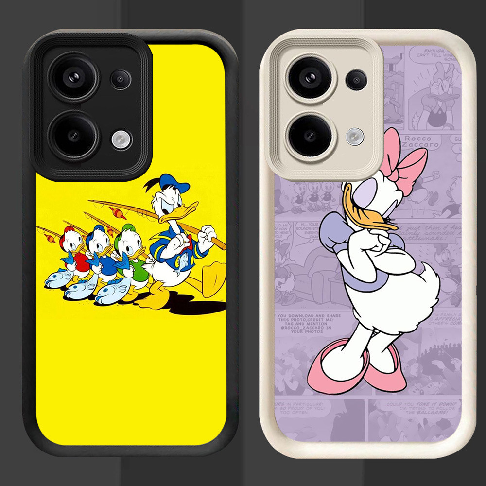R59 Donald duck Casing untuk OPPO Reno 15F 15FS A6 Pro A6X Hitam dan Putih
