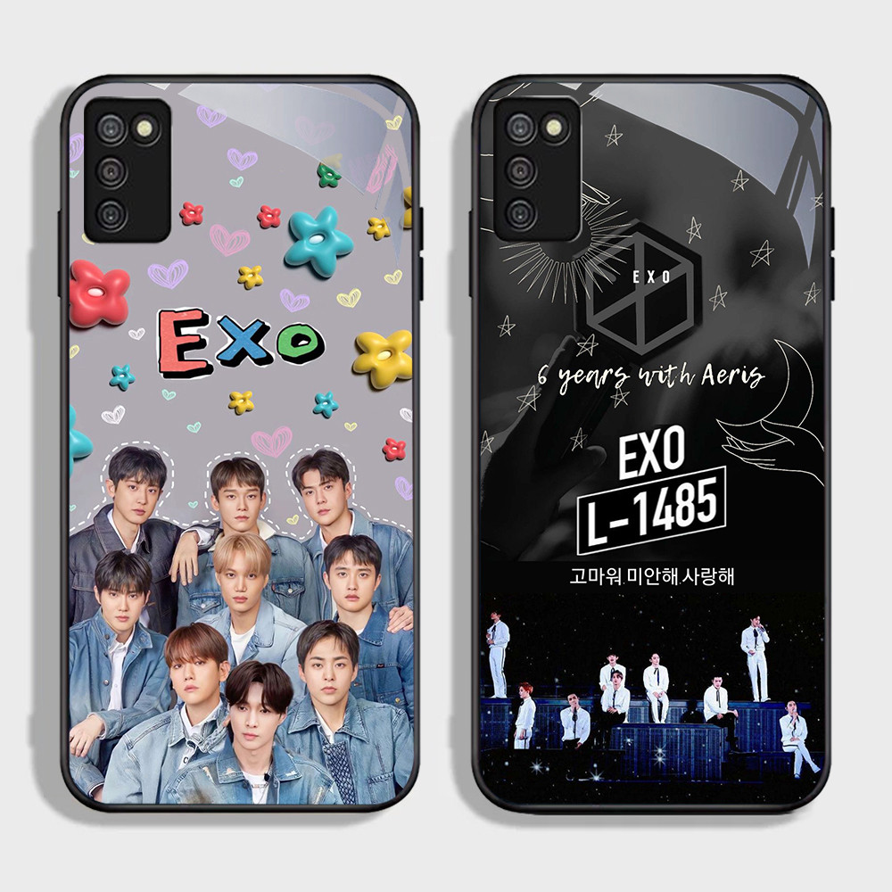 FB-18 K-POP EXO HD Glass Case Casing Kaca untuk Samsung Core A51 M02S 164mm A04E A02S A03S A04 A71 A