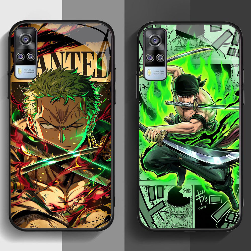 BQ-79 One Piece Zorro HD Glass Casing untuk VIVO Y51 V21E Y31 Y52 V21S V21 V20 Y53S