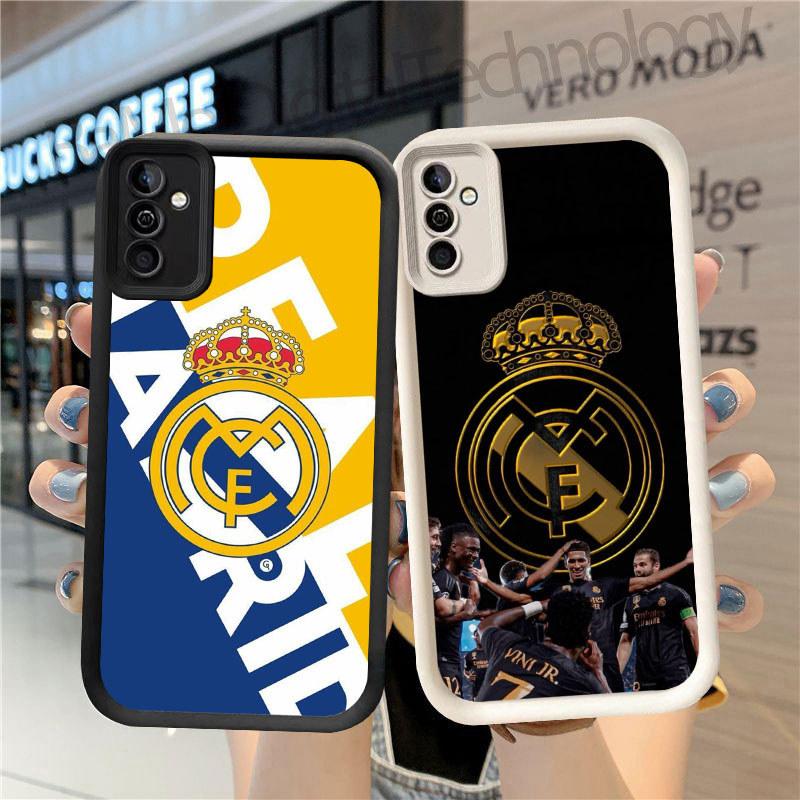 GK-74 Real Madrid Silikon hitam putih Casing untuk OPPO Realme A5 14T 14X 2025 A5X 14 C71 C73 A4 5G