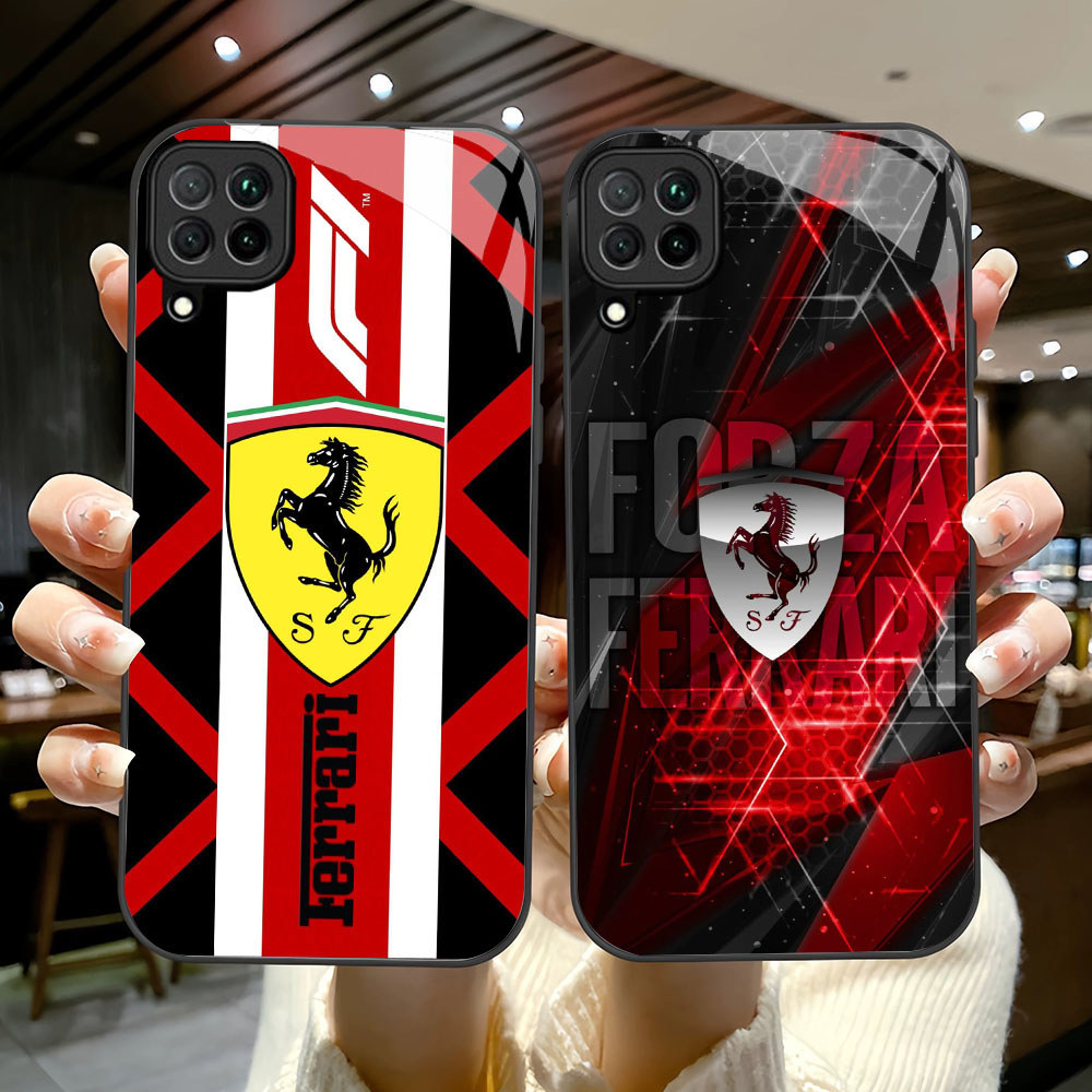 YS-53 Ferrari Car HD Glass Casing untuk Samsung A12 M32 M12 A22 5G