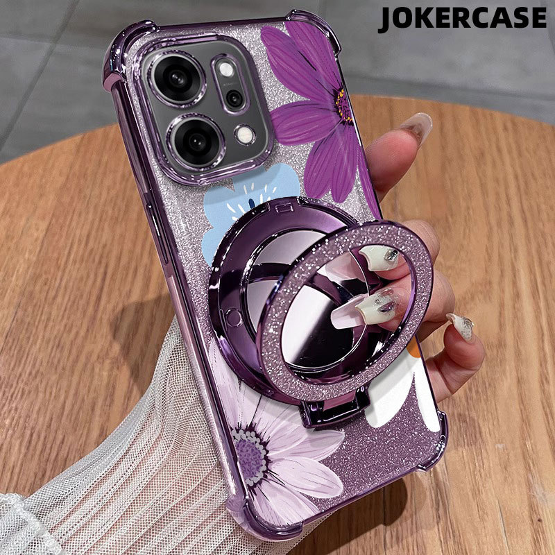 Glitter Card Case HP Samsung A51 A52 A52S A55 A03S Cermin Dengan Stand Samsung Case A04E A05S A06 Si