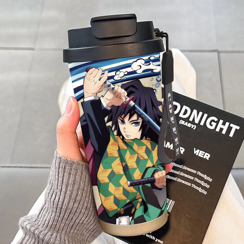 Demon Slayer Tomioka Giyuu Pedang Hadiah Mug Tumbler Gelas 500ml Botol Premium Termos Minuman Dingin