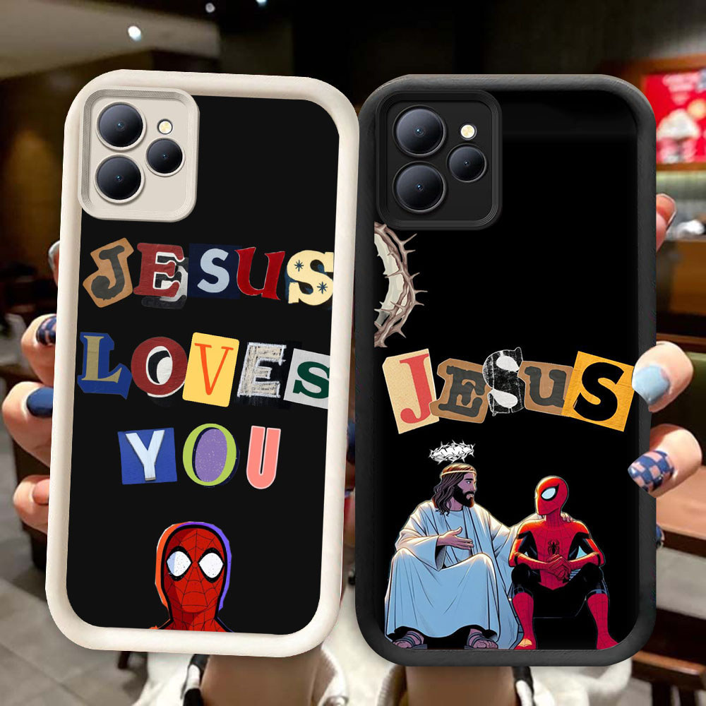 TS-64 Jesus Shockproof Casing untuk Infinix Smart 8 HOT 30 30I 40 Tecno Spark 20 Pova 6 GO ITEL A70 