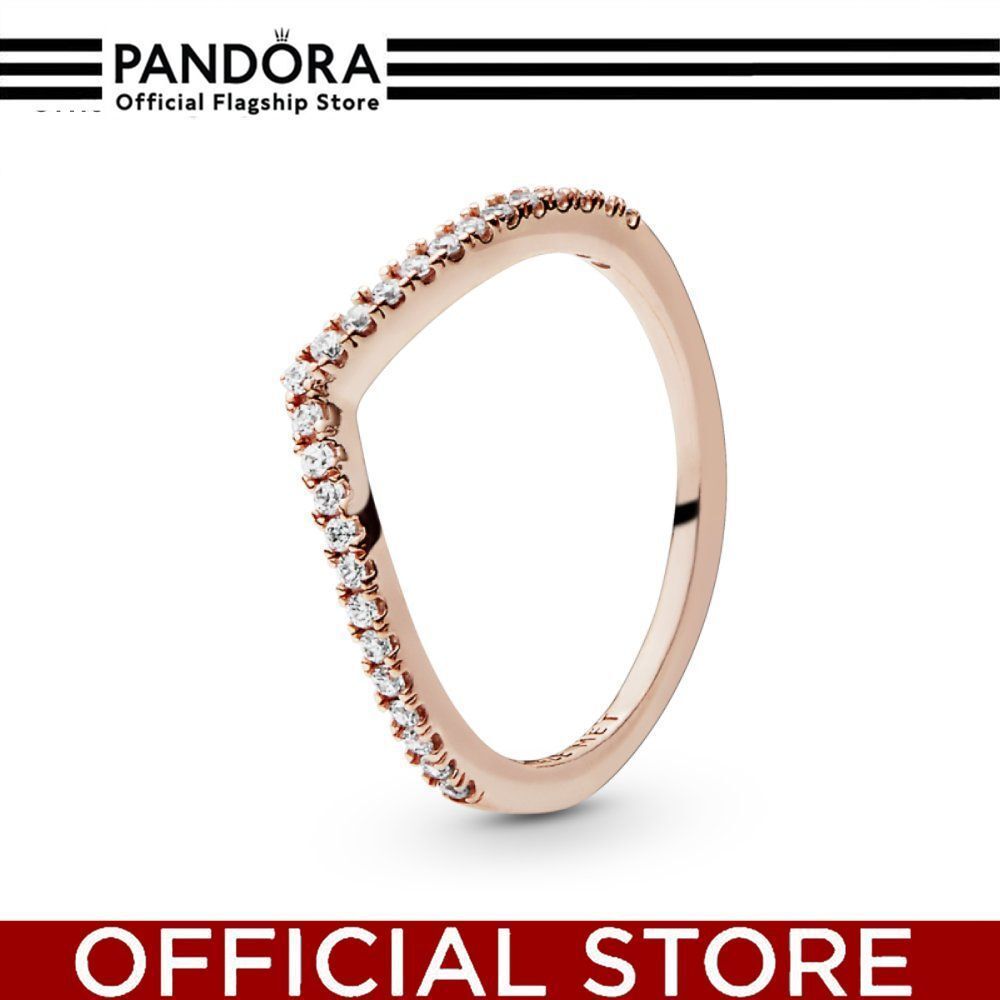 100% Asli Pandora Rose Sparkling Bone Ring Cincin Wanita Manis & Elegan | Perhiasan Cantik Untuk Had
