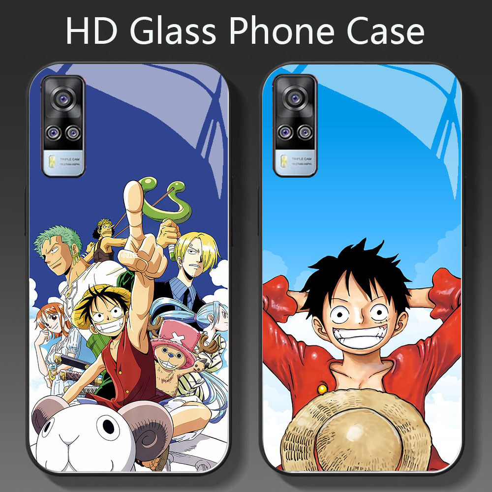 BW-23 One Piece Luffy HD Glass Casing untuk VIVO Y51 V21E Y31 Y52 V21S V21 V20 Y53S