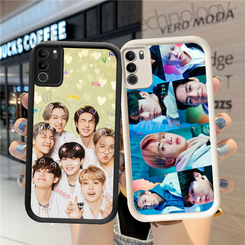 UK-5 BTS boy Hitam Putih silikon lembut Casing untuk VIVO Y300 Y19S Y200 V50 V40 Lite Pro Plus 5G