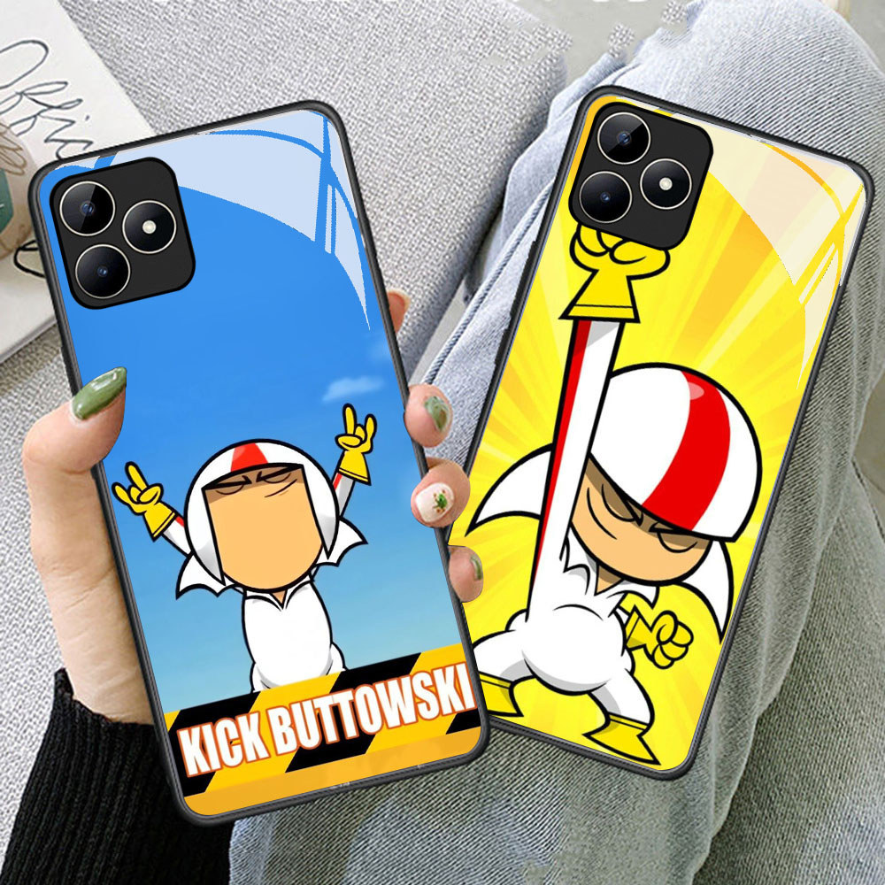 TS-46 Butousky HD Glass Casing untuk Oppo A3X A3i A40 Realme C53 C31 C35 GT 6 Narzo N53 50A Prime