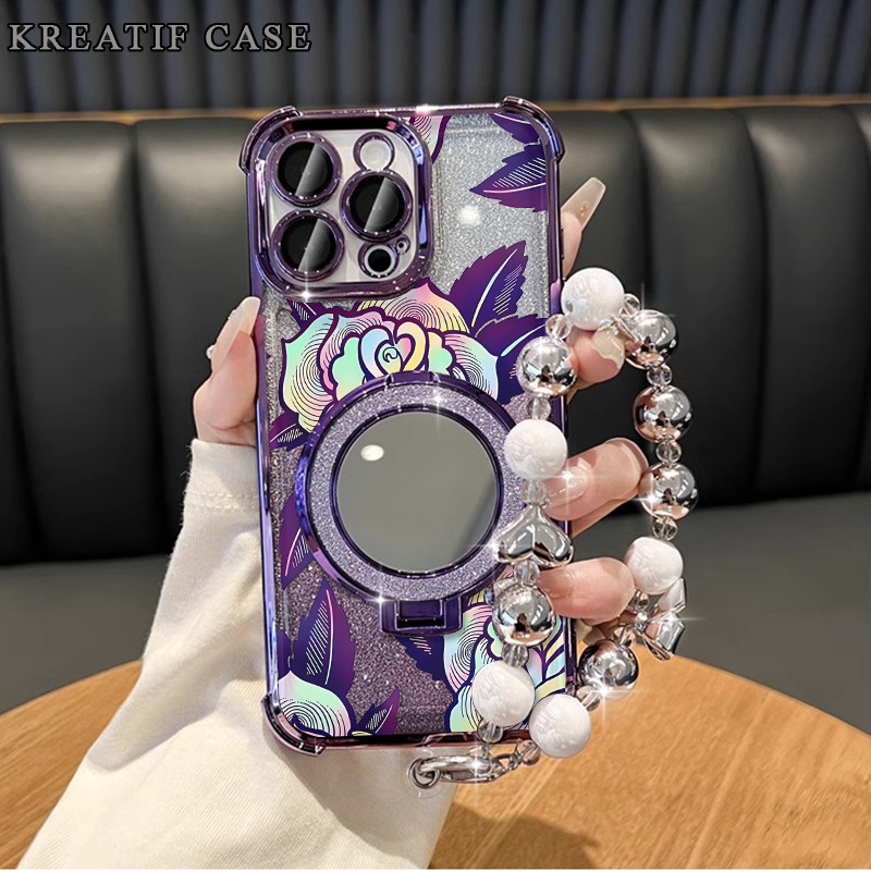 Case Oppo A3x A60 A5 2020 A7 Glitter Card Anti Jatuh Casing Oppo A3s A5s A12 A16 A33 A52 Oppo A17 A3