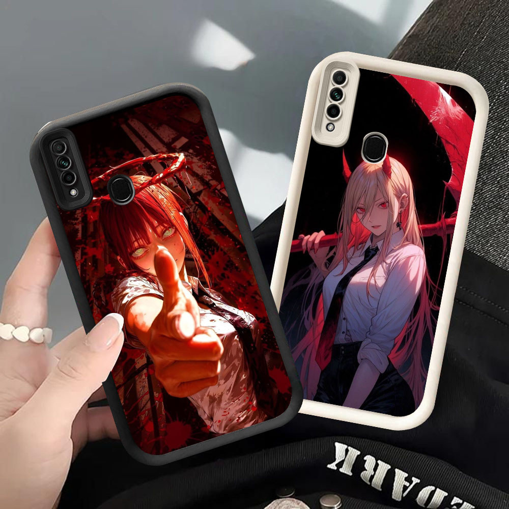 BW-43 Chainsaw Man Shockproof Casing untuk OPPO A5i A31 F15 A91 Reno 3 Realme 6i 5s 5i 5 Narzo 10 10