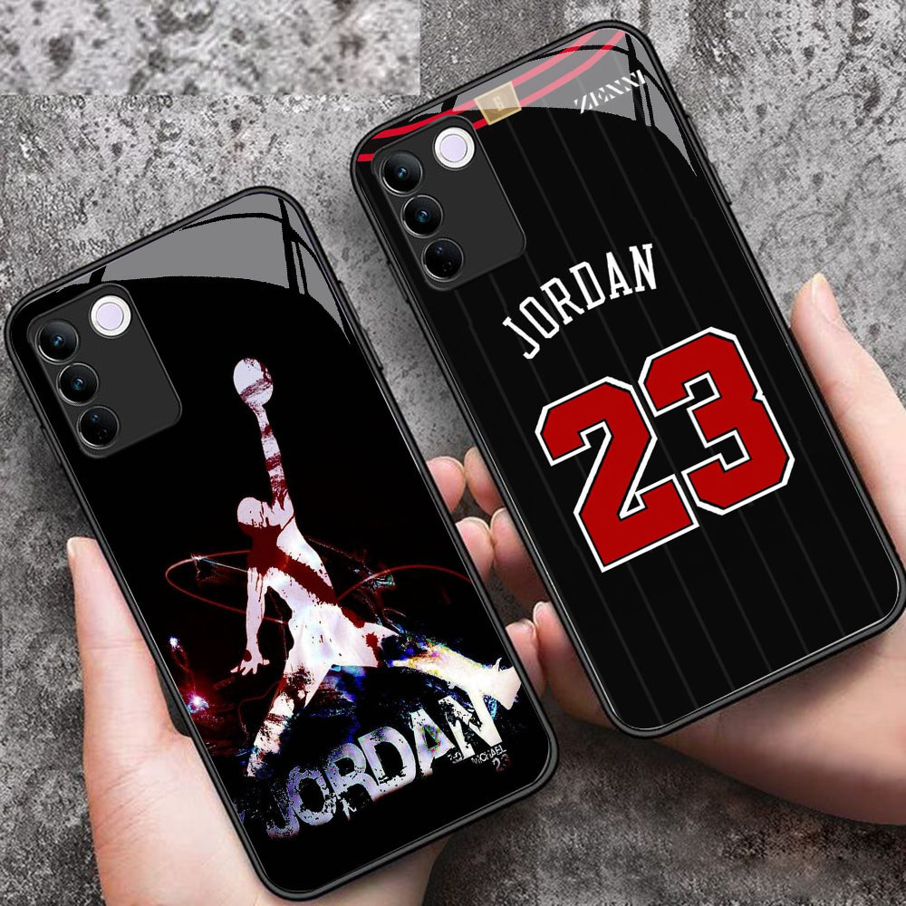 YS-72 Michael Jordan NBA HD Glass Casing untuk VIVO V27E V29 V30 V23 Y200E T3 Y100 V27 V29E V23E Y20