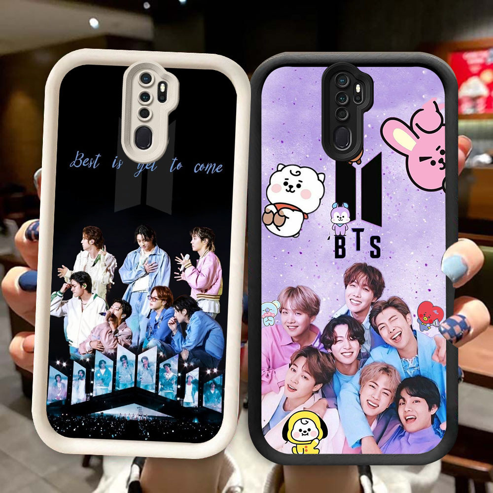 TS-44 BTS ARMY Shockproof Casing untuk OPPO A9 A5 F11 Reno 8T 2Z 2F Pro