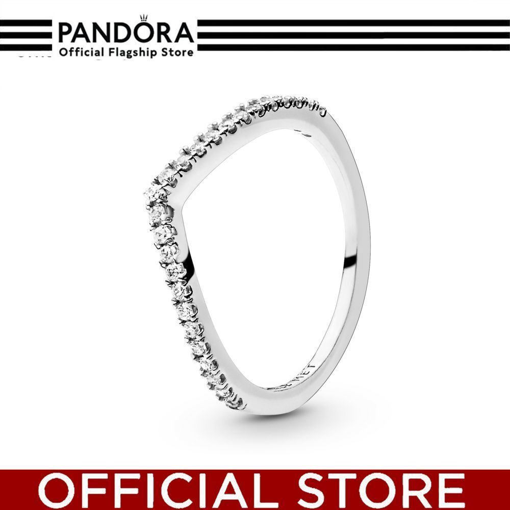 100% Asli Pandora Sparkling Bone Ring Cincin Wanita Manis & Elegan | Perhiasan Cantik Untuk Hadiah