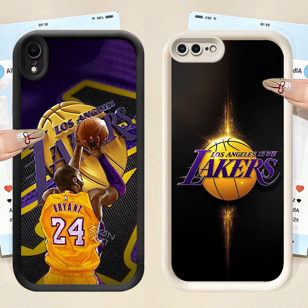 YS-65 Lakers Basketball Shockproof Casing untuk iPhone XR X XS 6 7 8 Max Plus