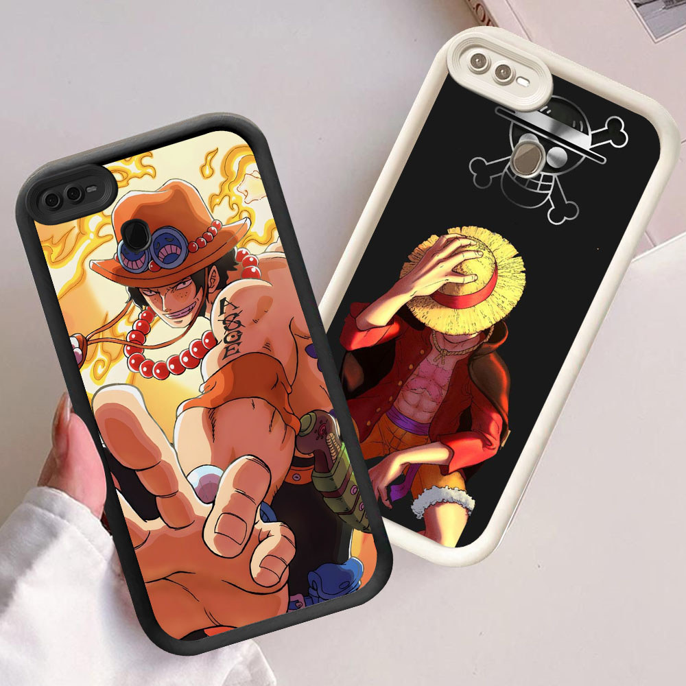 YS-74 Monkey D Luffy Shockproof Casing untuk OPPO A7 F7 A12s A12 F9 A5S Realme 2 Pro