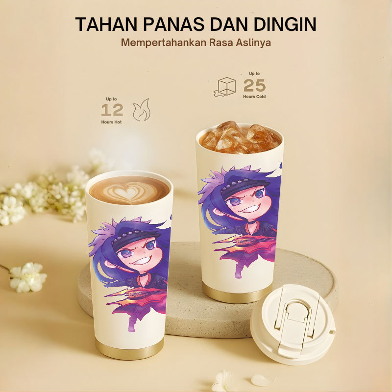 Tumbler Martis Mobile Legend | 500ml SUS 304 | Anti Bocor 100% | Tahan Panas & Dingin 12 Jam | Sedot