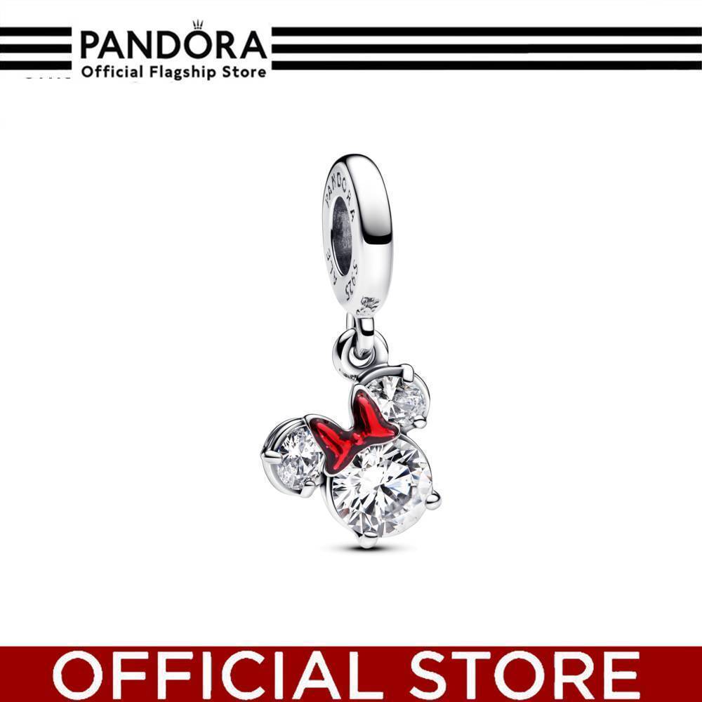 100% Asli Pandora With Clear Cubic ZirconiaPandora Silver Disney Minnie Mouse Sterling Silver Dangle