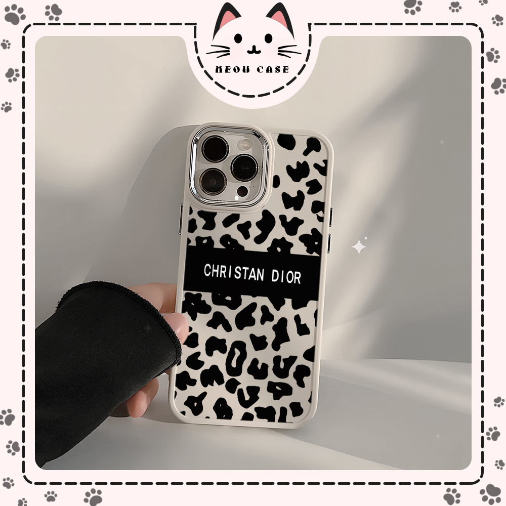 MEOW CASE Jelly Dior Leopard Print iPhone 11 13 12 Pro XR XS MAX 14 15 16 Pro MAX 7 8 6 6 S Plus 7Pl