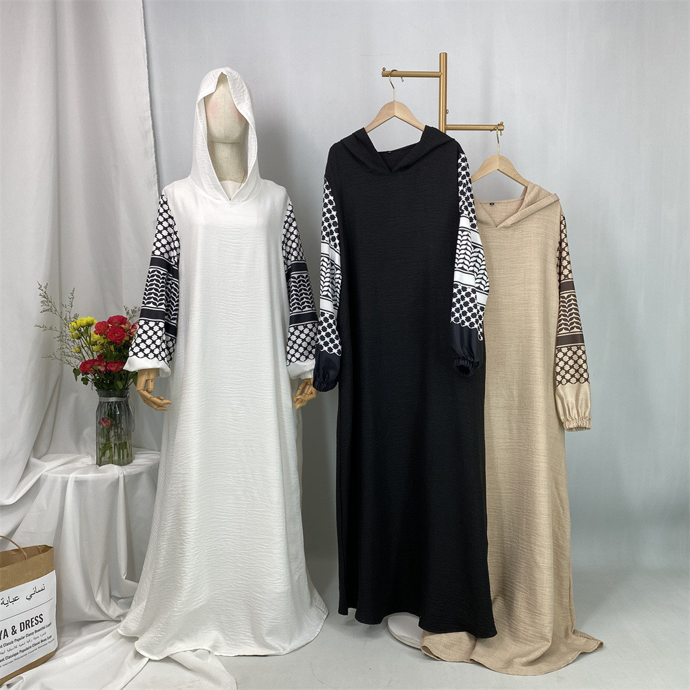 Cardigans Gaun Cantik Topi Wanita Fashion Muslim Turki Timur Tengah Gaun 6827 Import internasional