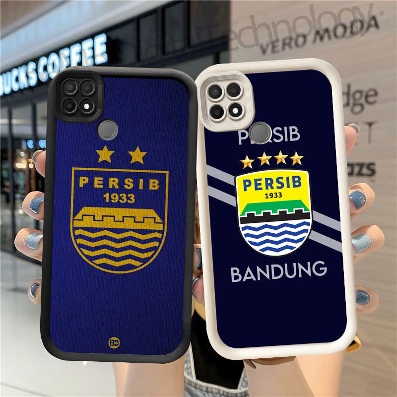 GK-69 Persib logo Silikon hitam putih Casing untuk OPPO Realme A15 A35 C12 C25 C25S C15 A15s 2021