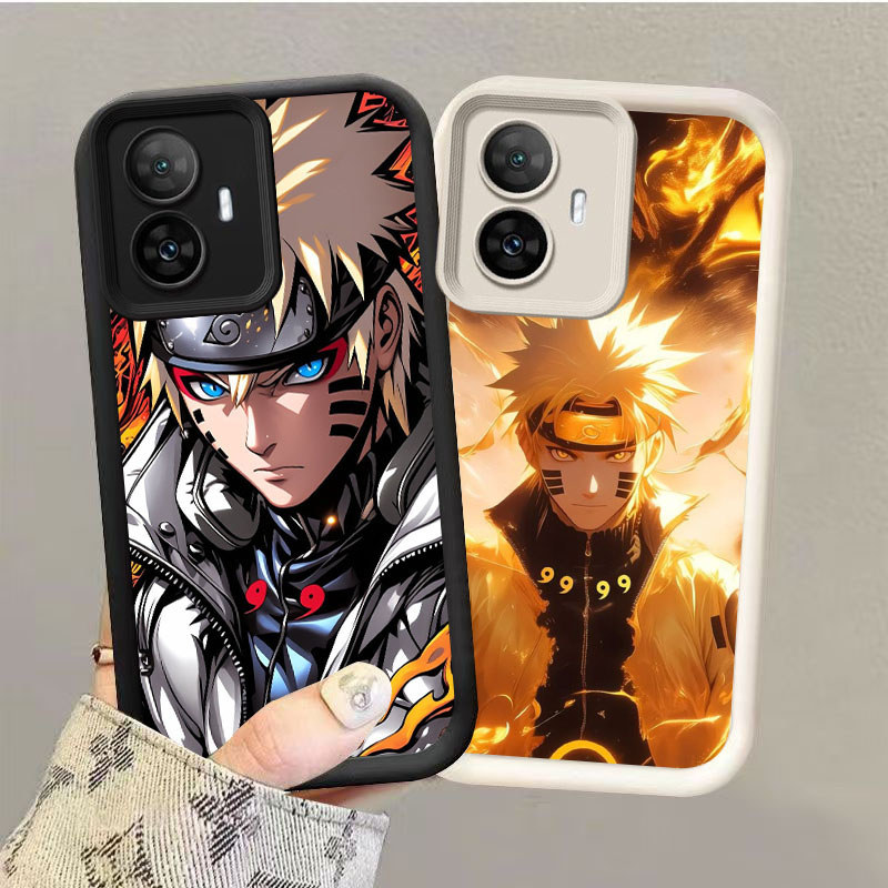 GK-57 Naruto Anime Silikon hitam putih Casing untuk OPPO Realme Reno Narzo 13F 11 C67 11F C55 10 F25