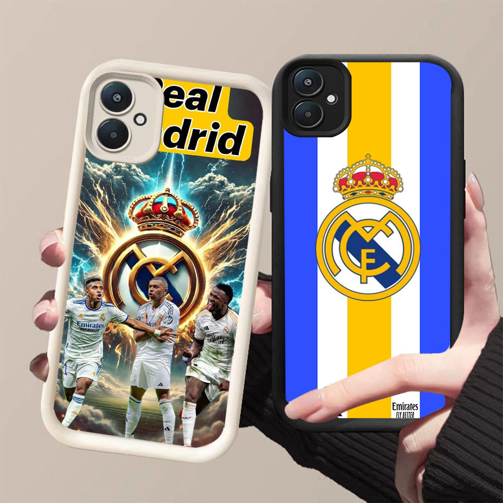 GK-75 Real Madrid FC Silikon hitam putih Casing untuk Xiaomi Poco 13T 14T C65 C71 14 Pro 5G