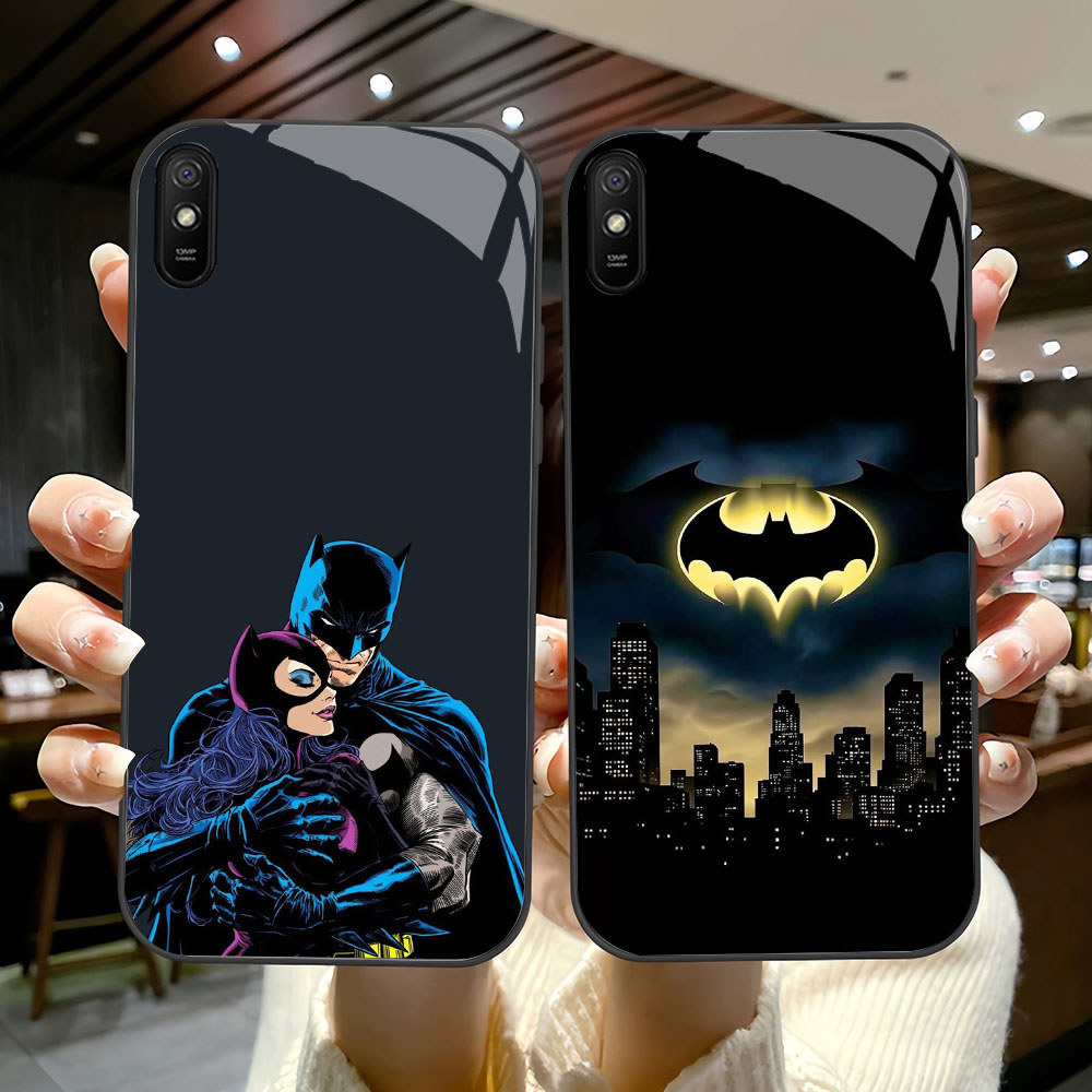 YS-39 Batman Catwoman HD Glass Casing untuk Xiaomi Redmi 9A 9i 7 14C 14R A4 A3 Note 7 Poco C75 Pro
