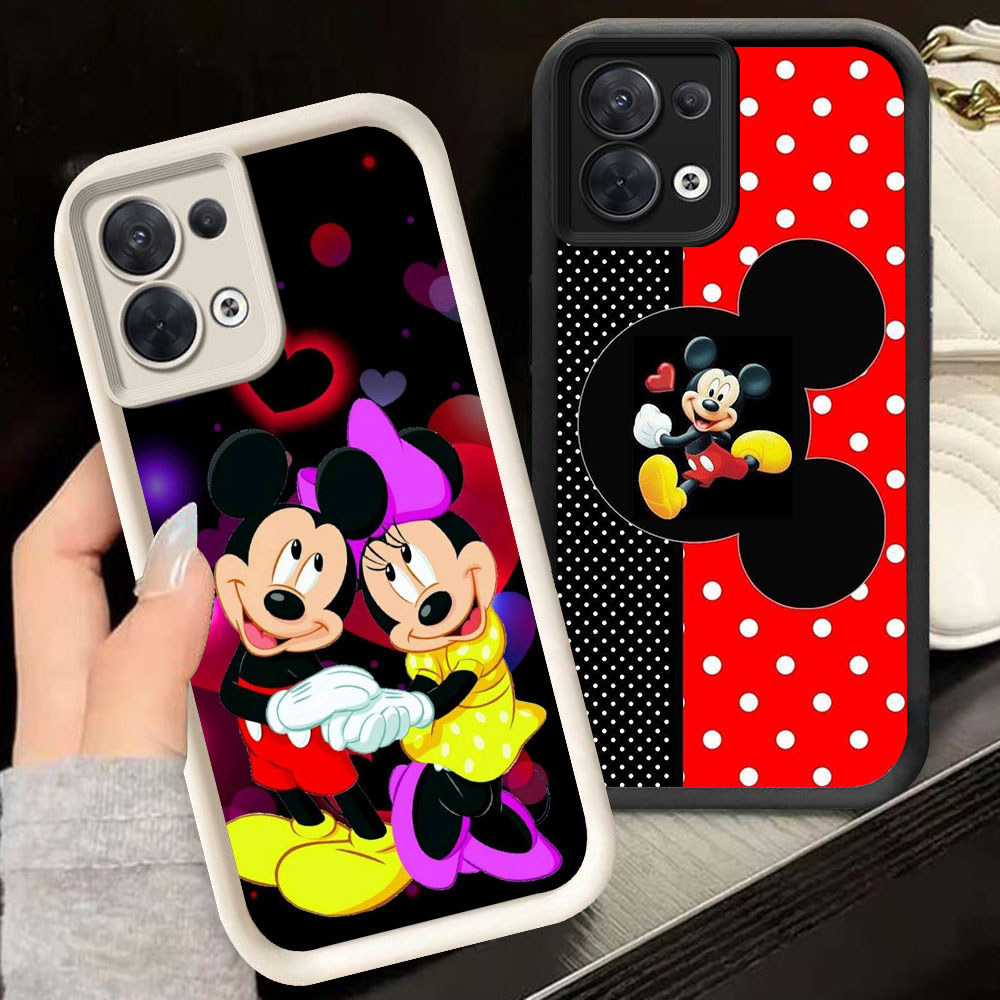 TS-75 Mickey Mouse Shockproof Casing untuk OPPO A5X F21 F21S K9X Reno 7 8 13F Find X5 Lite Pro