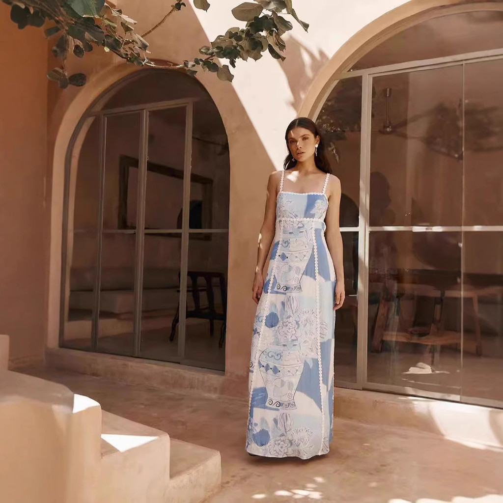 Dress Pakaian Wanita Gaun Cantik 2024 Stasiun Independen  Eropa  Amerika AliExpress Fashion Linen Ce