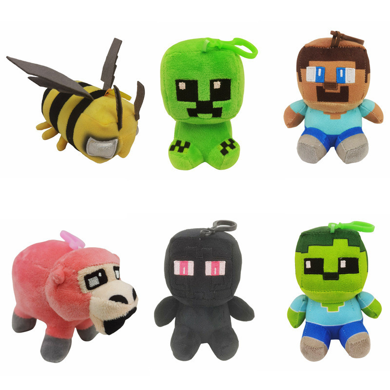 Boneka Lucu Barang Dagangan Game Minecraft Baru Mainan Plush Kucing Lebah Salamander Creeper Tersedi